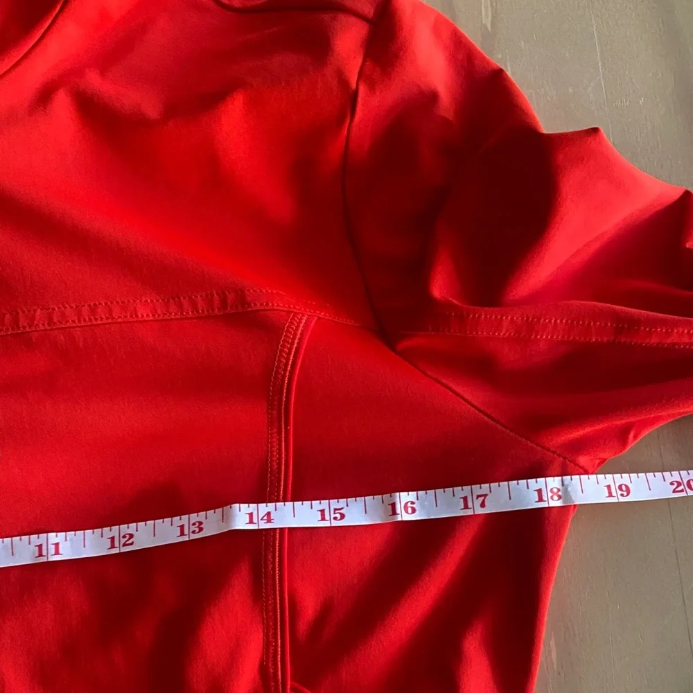 Adidas by Stella McCartney Red Activewear Top Logo Size M Orange Red Workout